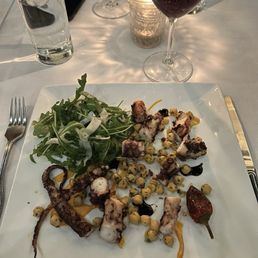 Virtù Honest Craft signature dishes Grilled OctopusSmoked Duck with Foie GrasHouse-made Pastas (Menu changes seasonally)